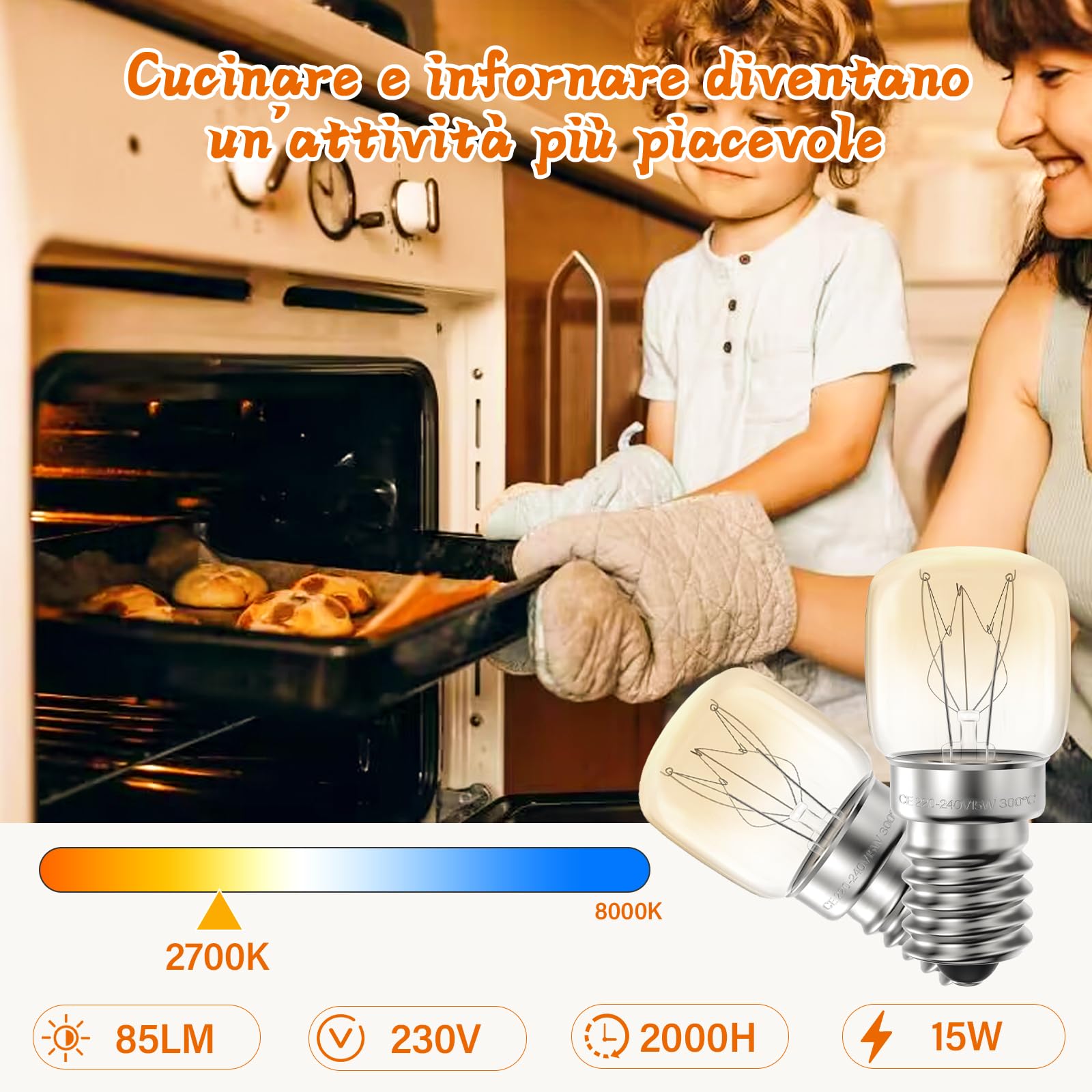 Philips Ovenlamp 300°c E14 15.4w 2700k 85lm 230v - Warm Wit Licht