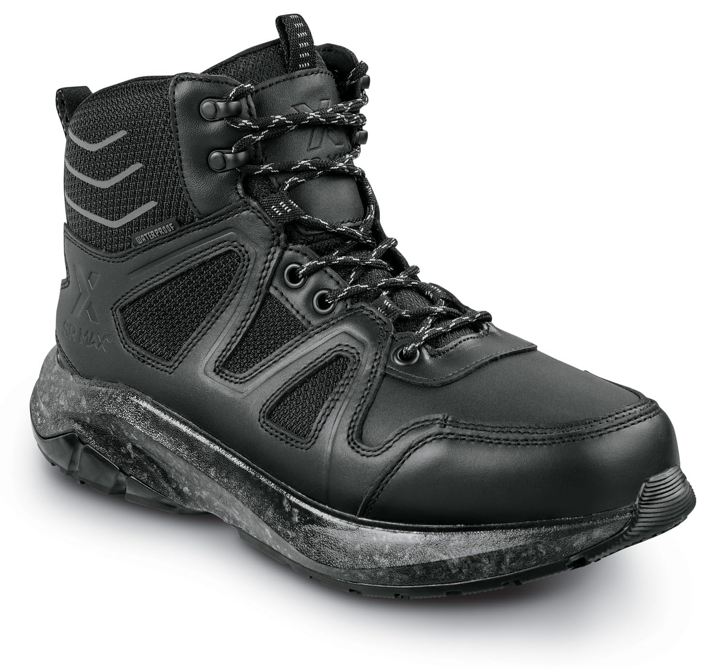 SR Max Roxborough, Men's, Black, Soft Toe, WP, MaxTRAX Slip Resistant, 6 Inch Work Hiker (11.0 EW)