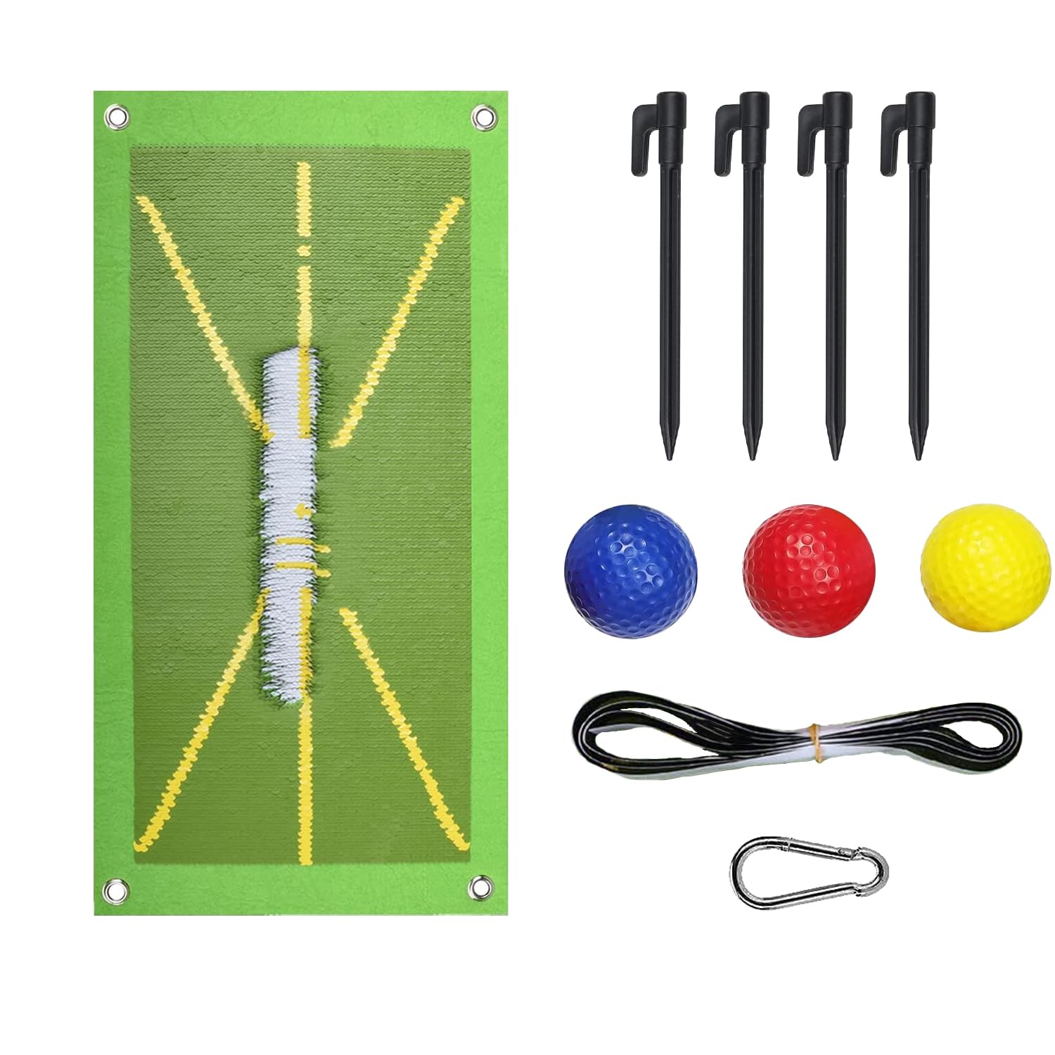 Alfombrilla de Golf Portátil, Alfombrilla de Entrenamiento de Golf para Detección de Swing Batting, Tapete de Golpe de Golf para El Análisis de Detección de La Ruta de Oscilación, 50 * 25cm