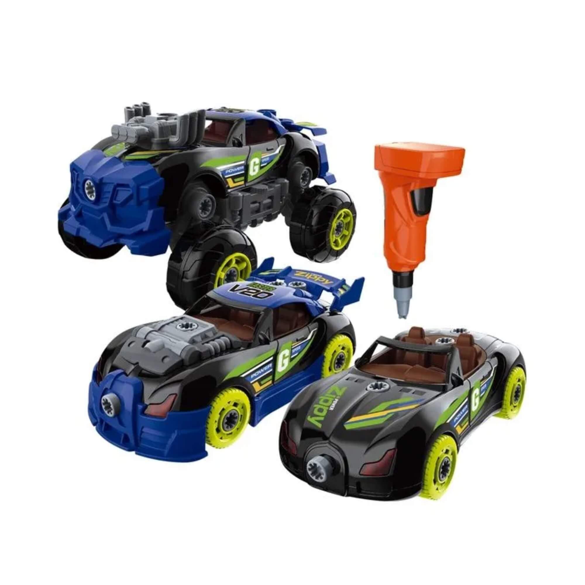 Carrinho Turbo Tools Mustang/Bugatti Preto Multikids - BR2164