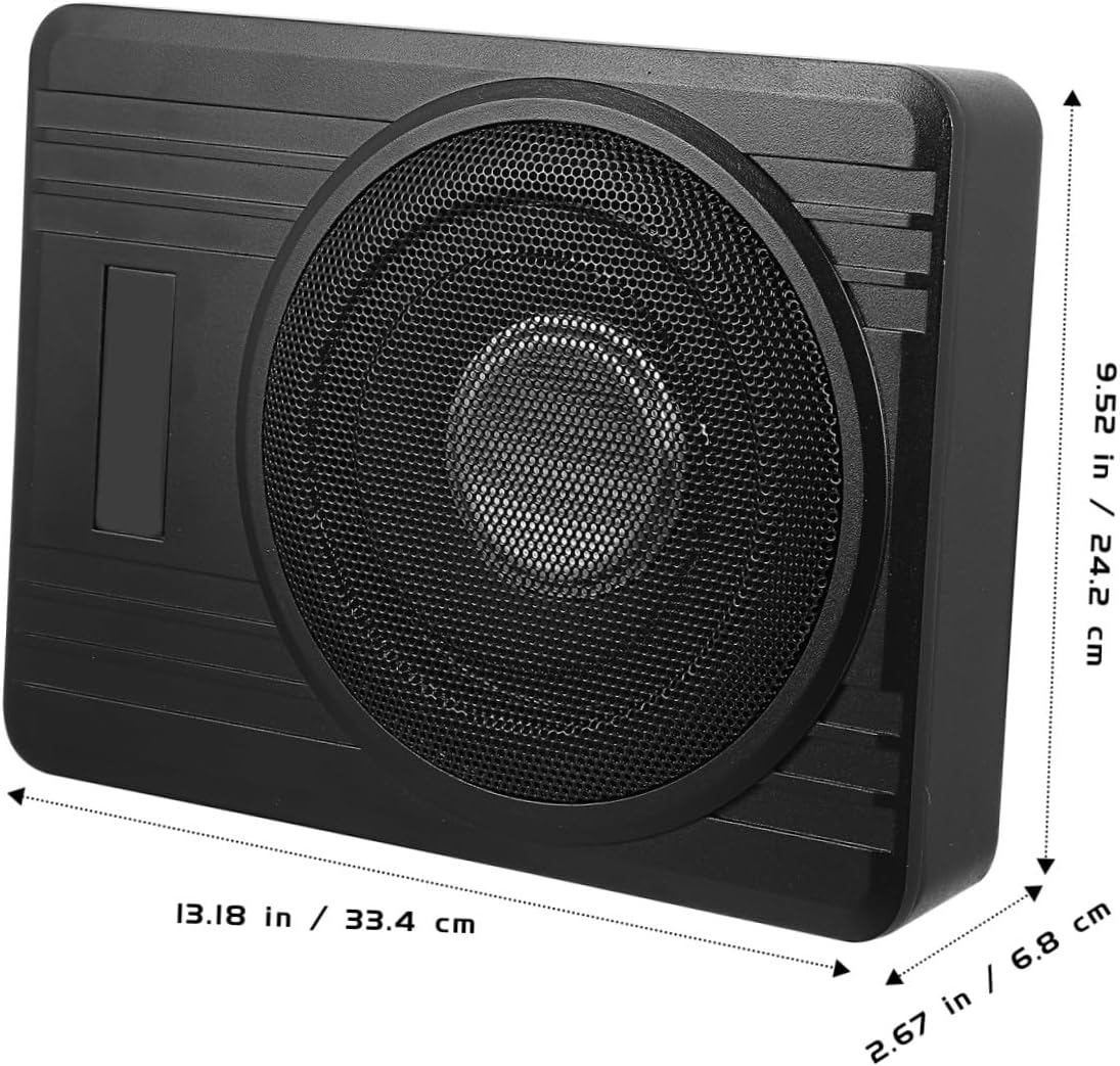 BESTYASH 600w 8-inch Aluminum Alloy Under Seat Subwoofer Speaker with Amplifier, Auto Bass Woofer Car Audio System for Vehicle Audio Enhancement