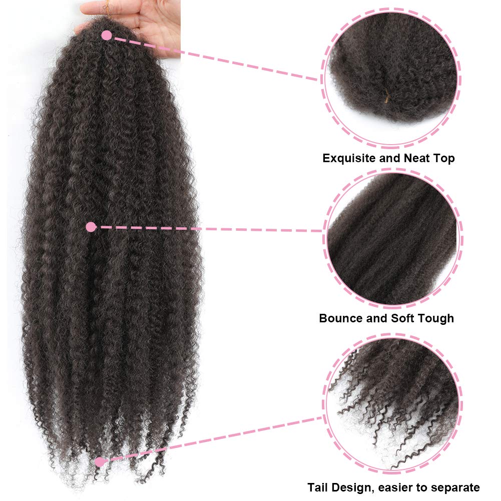 Dansama Marley Hair 20 Inch Twist for Faux Locs & Twists Braiding - Synthetic Hair Extensions (Pack of 3, #4)