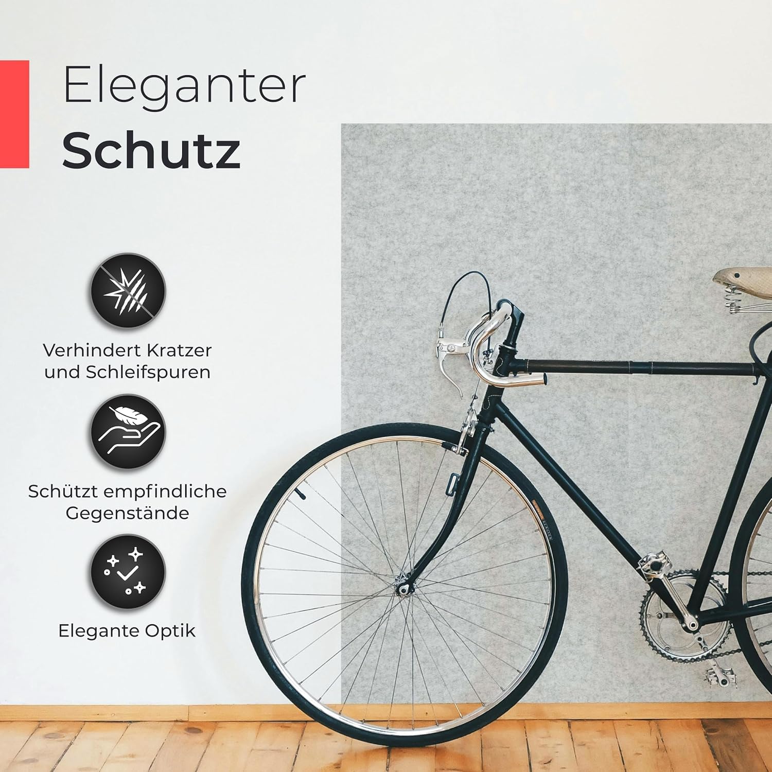 Wandschutz selbstklebend - aus Akustikfilz - 100x50cm