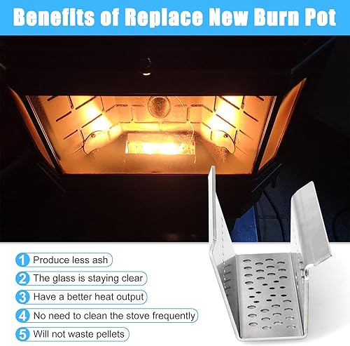 Miniatura 3 de Adviace 50-474 - Revestimiento para quemaduras para estufas de pellets Enviro EF3, EF2 y Meridian y Windsor, VistaFlame VF100 y VF 100, Regency GF55