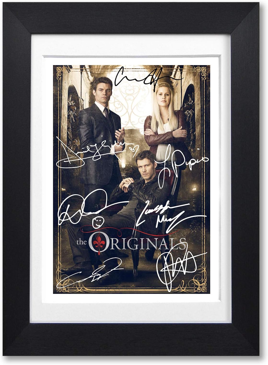 Memorabilia The Originals Cast Signed Autograph Signature Autographed A4 Poster Photo Print Picture TV Show Series Season DVD Boxset The Vampire Diaries (BLACK FRAMED & MOUNTED)