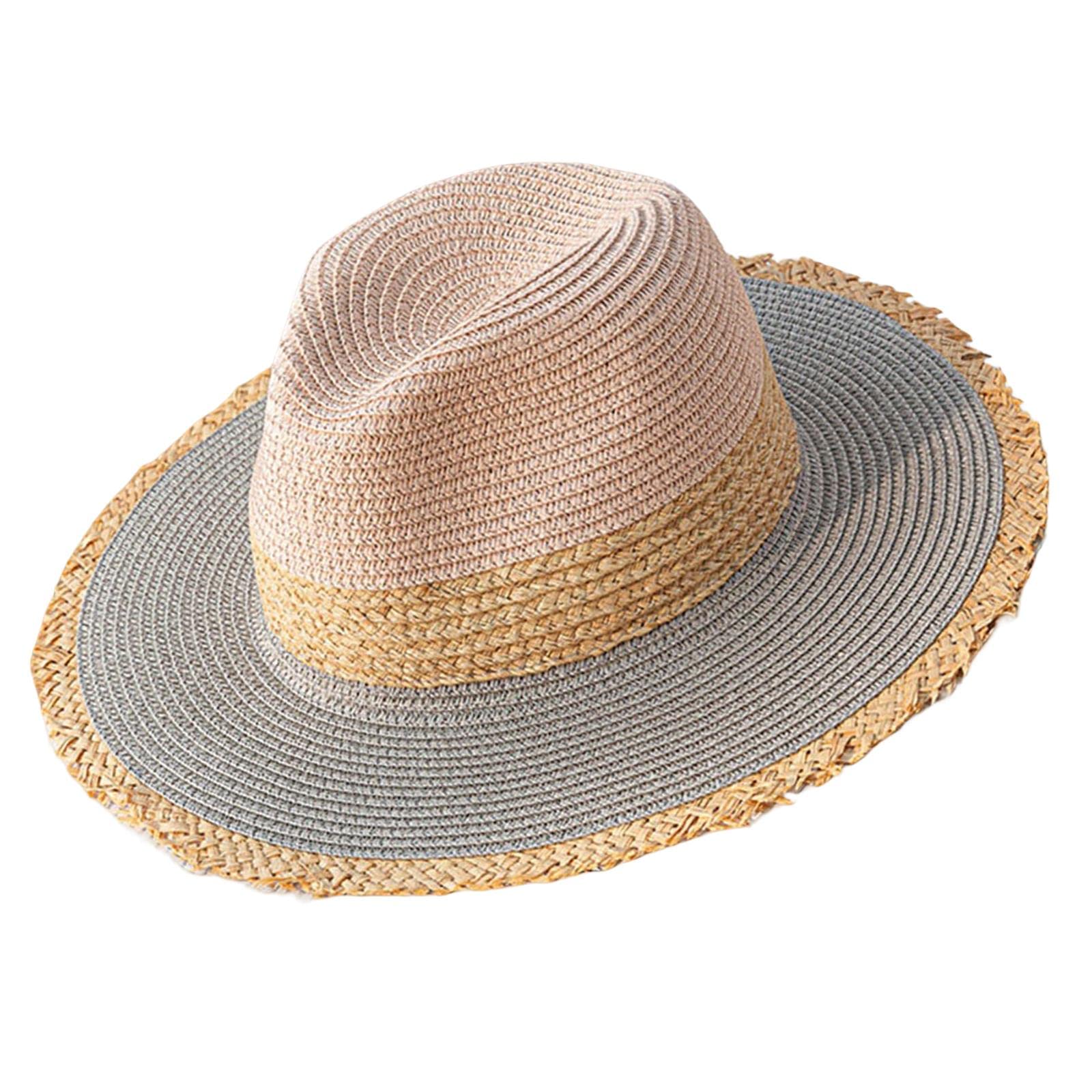 Retro Style Straw Hat Summer Wide Brim Girls Gardening Travel Panama Pink|Clothing, Shoes & Accessories | Womens Accessories | Hats-image-44