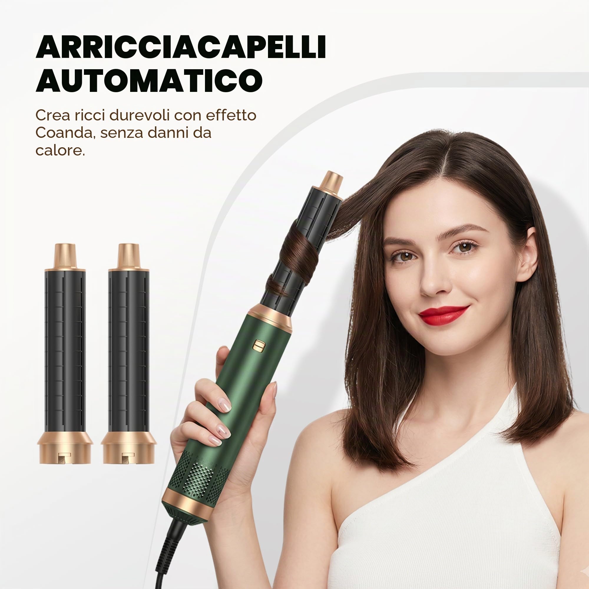 OKWRAP Air Styler 5 in 1 Styler Capelli Set, Asciugacapelli 5 in 1 Include Diverse Funzioni, Tra Cui Asciugacapelli, Arricciacapelli e Piastra Per Capelli, Adatto a Tutti i