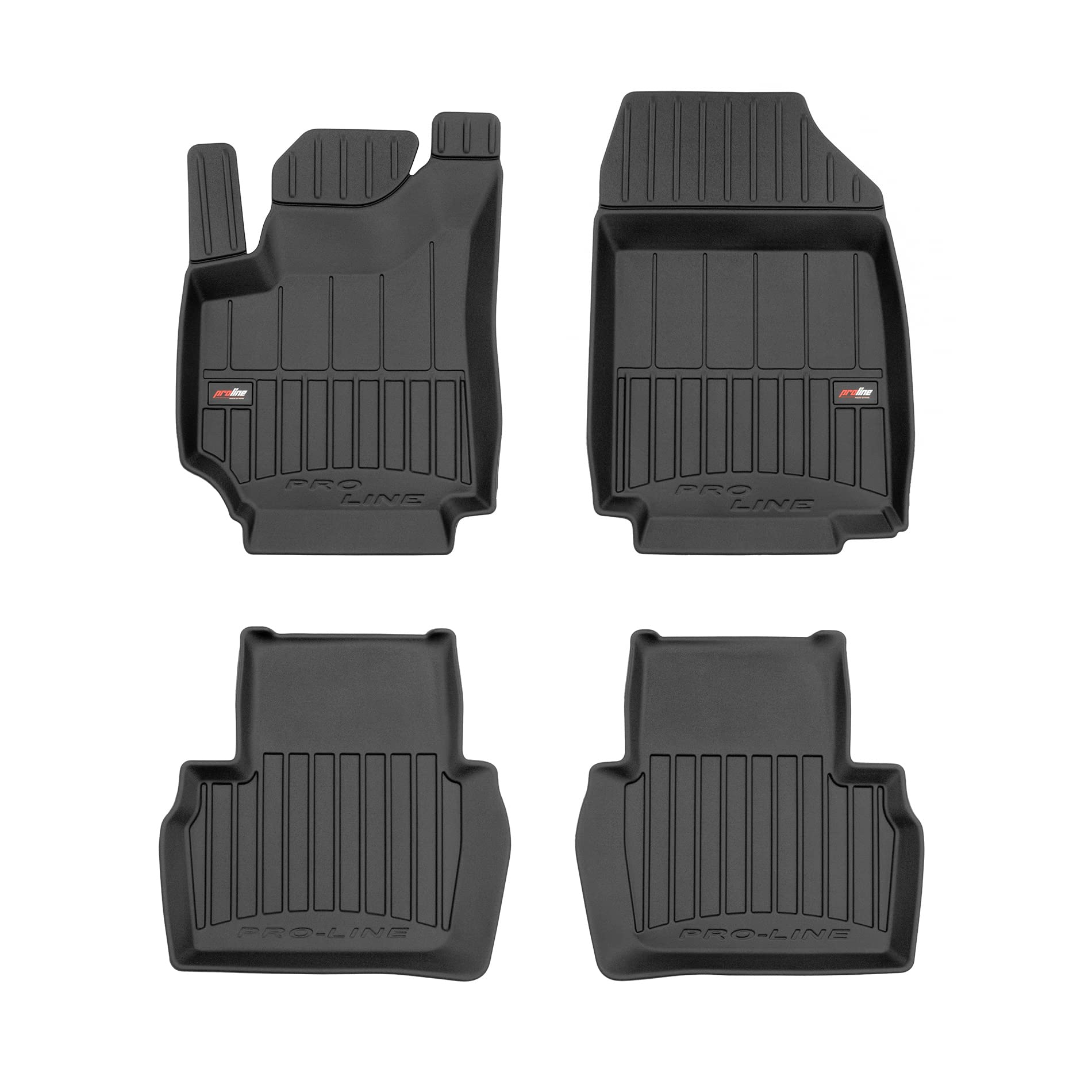 IMJ-Global Alfombrillas de Coche de Goma ProLine 3D a Medida compatibles con Fiat Croma 2005-2011, Juego Completo de Al…