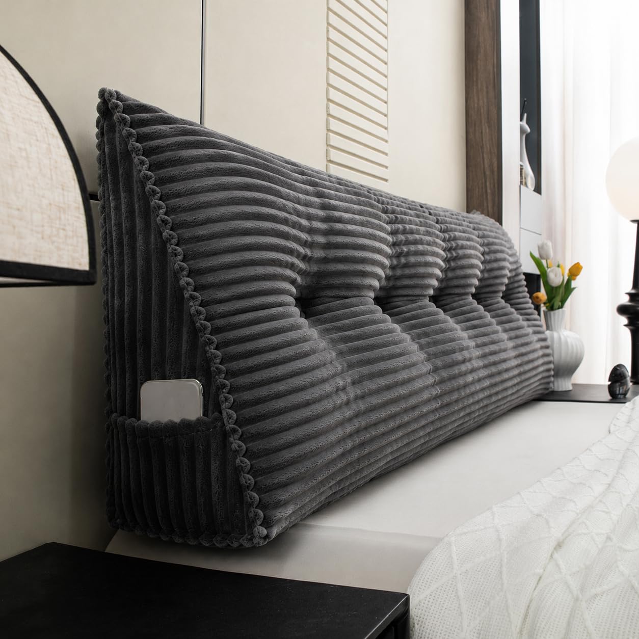 AZMAHT Wedge Reading Pillow Back Support Cushion Large Headboard Lumbar Rest