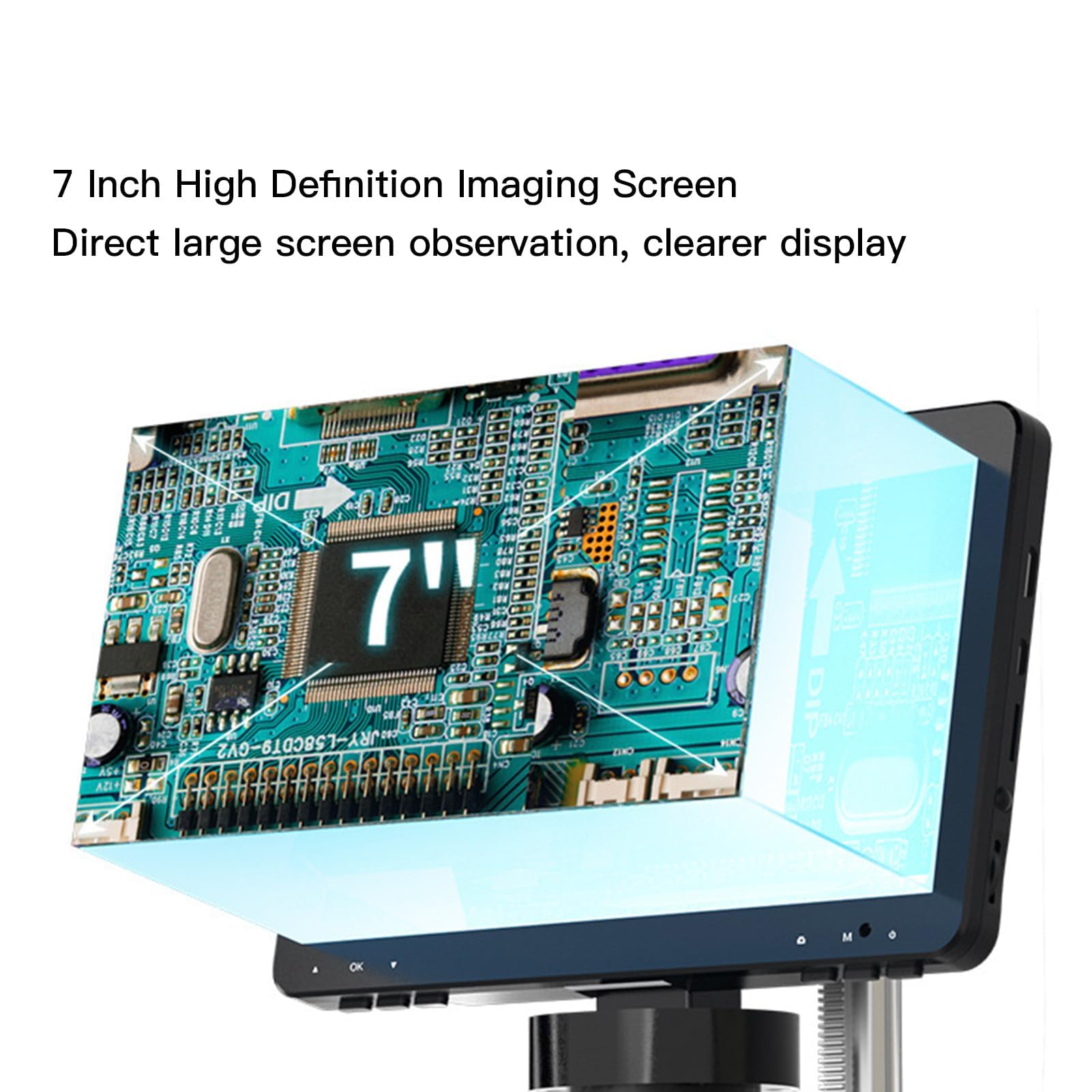 Mikroskop Cyfrowy Lcd, Mikroskop Cyfrowy Dm9 1600X Okular 1080P 50X Cal 16Mp Mierzalne Mikroskopy Lcd USB, Topnik Lutowniczy