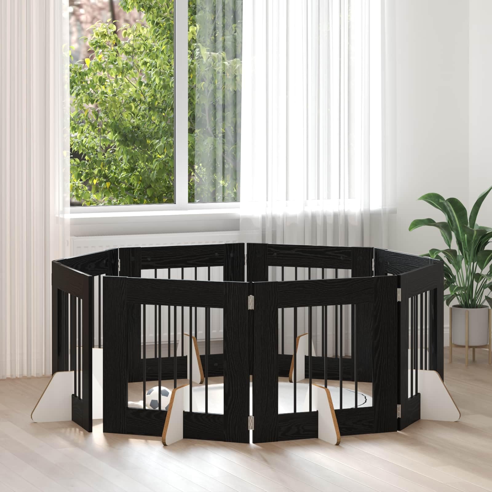 Portillon pour chien en métal pliable | Clôture d'intérieur 60x60 cm