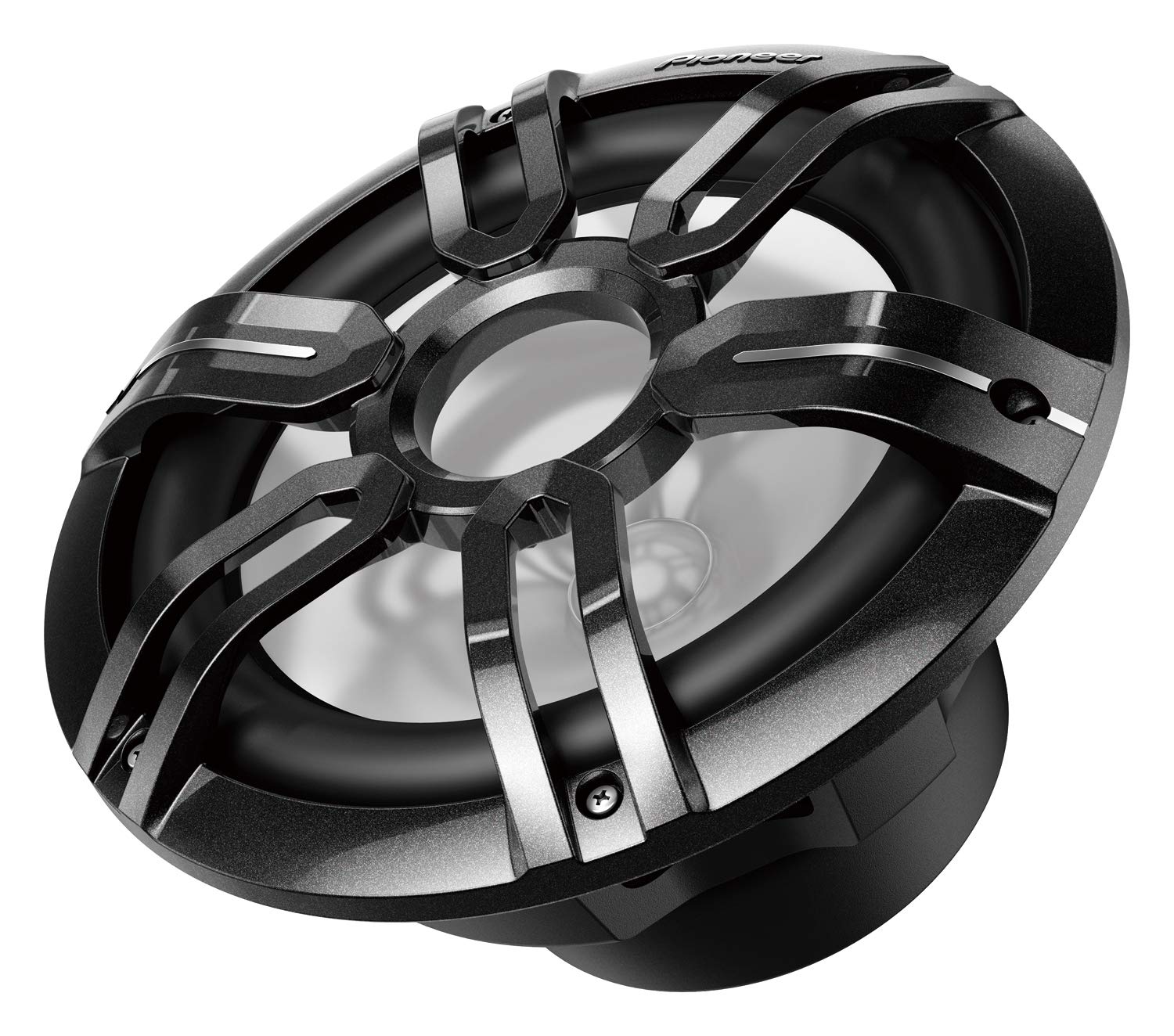 Pioneer TS-ME100WS 25cm Marine Subwoofer 300W RMS, 1x 4 Ohm, IPX7, (permut-weiße & schwarze Sportgitter)