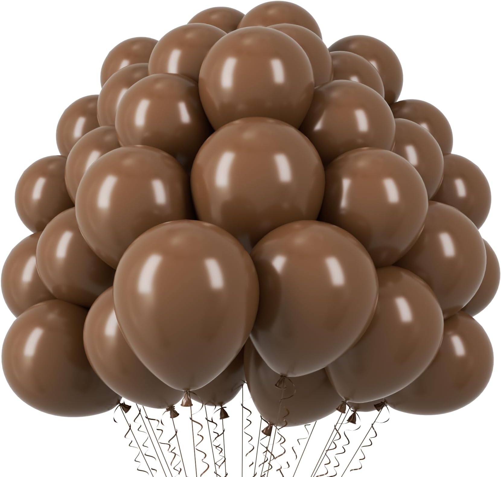 Kipommic 110pcs Brown Balloons 12inch Brown Latex Party Balloons for Graduation, Bear Themed Party, Wedding, Birthday, Bridal Shower, Baby Shower, Anniversary Party Decorations