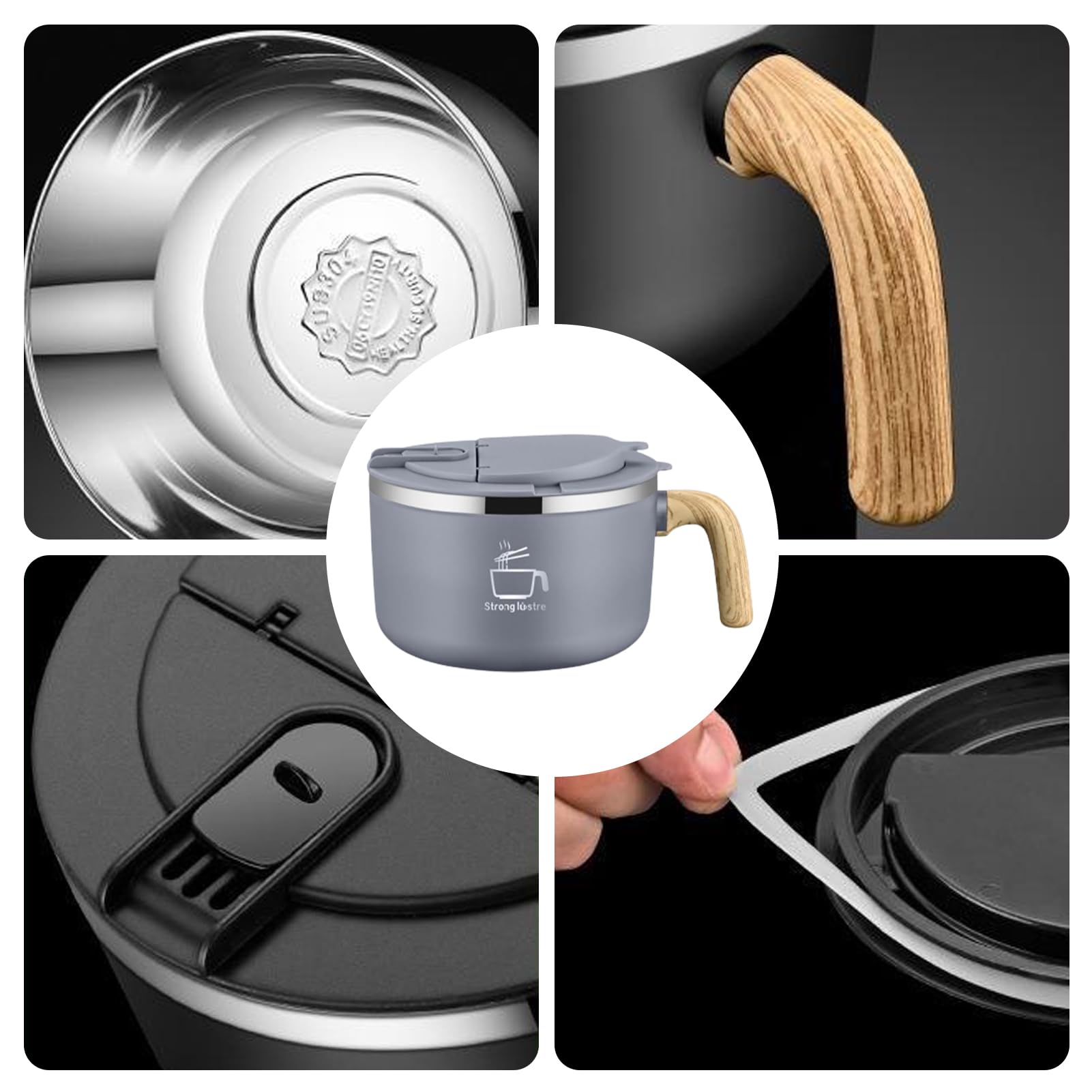 à Nouilles Instantanées En Acier Inoxydable, à Ramen