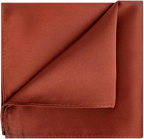 Vista 90 de KissTies Juego de corbatas de satén para hombre + pañuelo de bolsillo Rojo