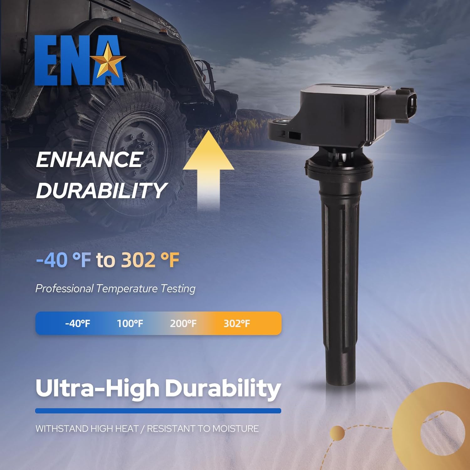 ENA Set of 6 Ignition Coil Pack Compatible with Suzuki 2006 2007 2008 Grand Vitara 06 07 08 V6 2.7L Replacement for 3340065J00 UF562 602592764140 5C1785 E1062 522140