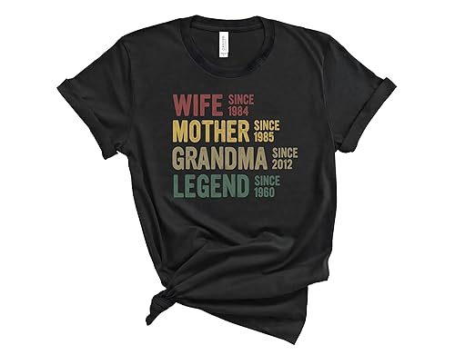 Miniatura 4 de Personalized Wife Mother Grandma Legend Shirt, Creative Mothers Day Gift T-Shirt, Customized Parent Wife Since T-shirt, Gift for Mom, Cute Graphic