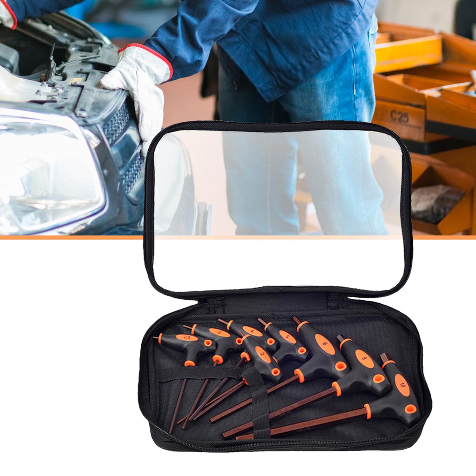 Set Di Chiavi Allen A Manico A T Chiave Allen A Manico A T A Doppia | Set Chiavi Esagonali Multifunzionale Per Meccanica Esterno Casa Garage Mobili Bicicletta Automobile