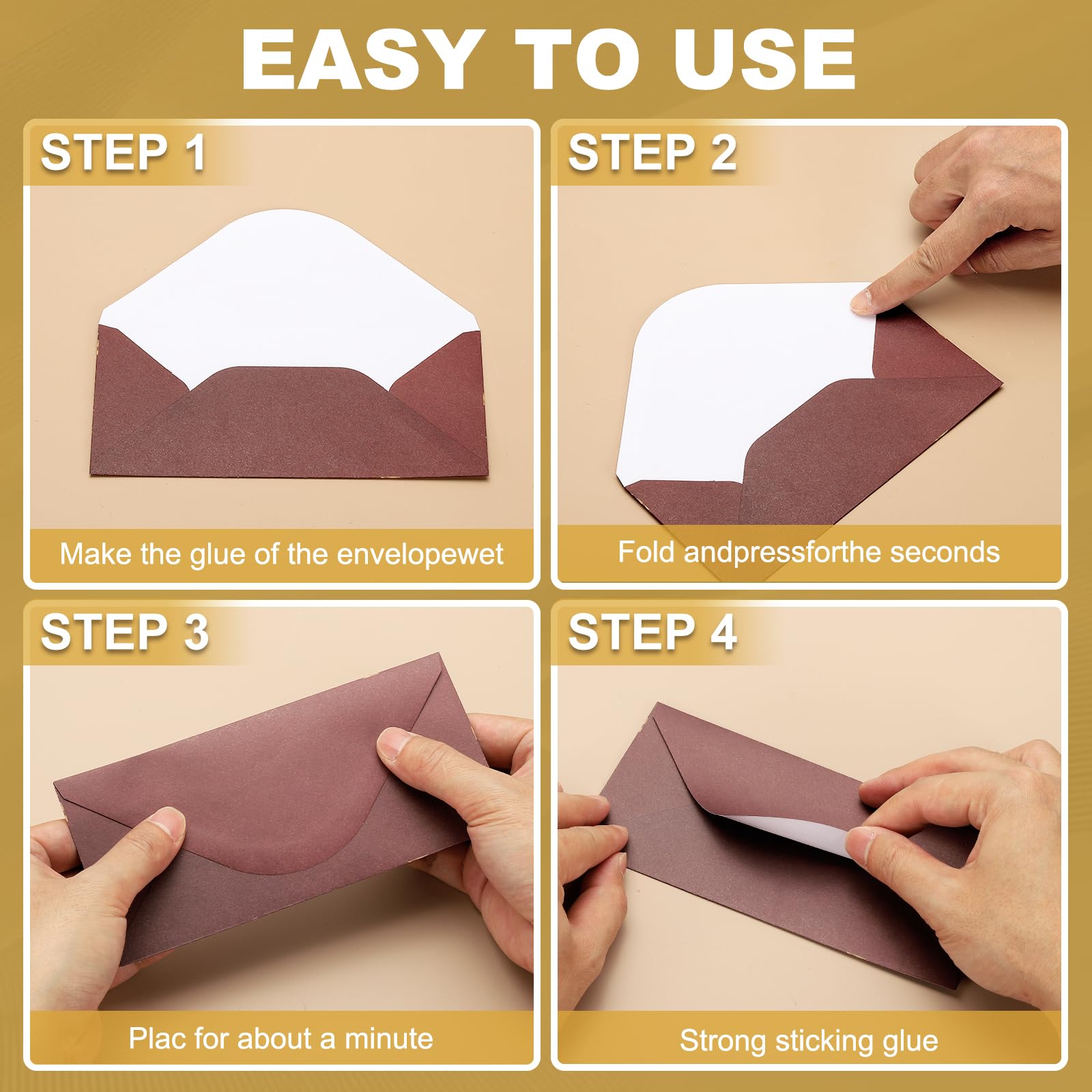 PATIKIL 50Pack Light Blue 5x7 Blank Cards And Envelopes, V Flap A7 Envelopes With