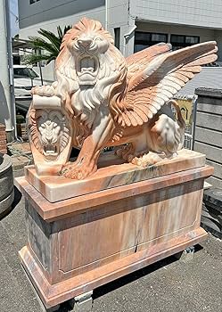 アンティーク 壁掛けアート 有翼の獅子レリーフ 聖獣 大型造形アート アンティーク 壁掛けアート 有翼の獅子レリーフ 聖獣 大型造形アート