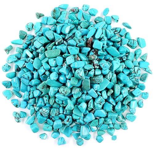 1 Lb (460 g) Decorative Quartz Pebbles Irregular Shaped Turquoise