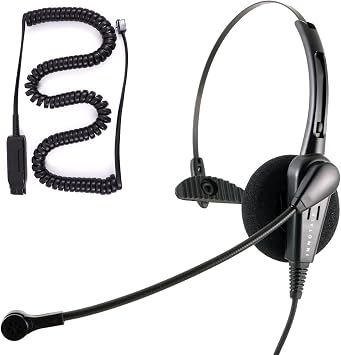 INNOTALK Headset Compatible with Avaya IP 1608, 1616, 9601, 9608, 9610, 9611, 9611G - Economic Monaural Noise Cancel Mic Office Phone Headset