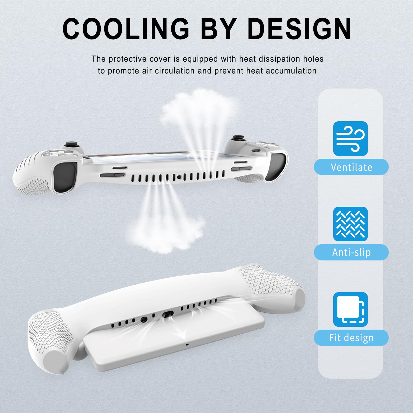 AriKroii 6 in 1 Set di Accessori per PlayStation Portal,Custodia per PS Portal Remote Player,per PS Portal Storage Bag,Cover per PS Portal,2 Confezioni di Pellicola per lo Schermo in Vetro Temperato