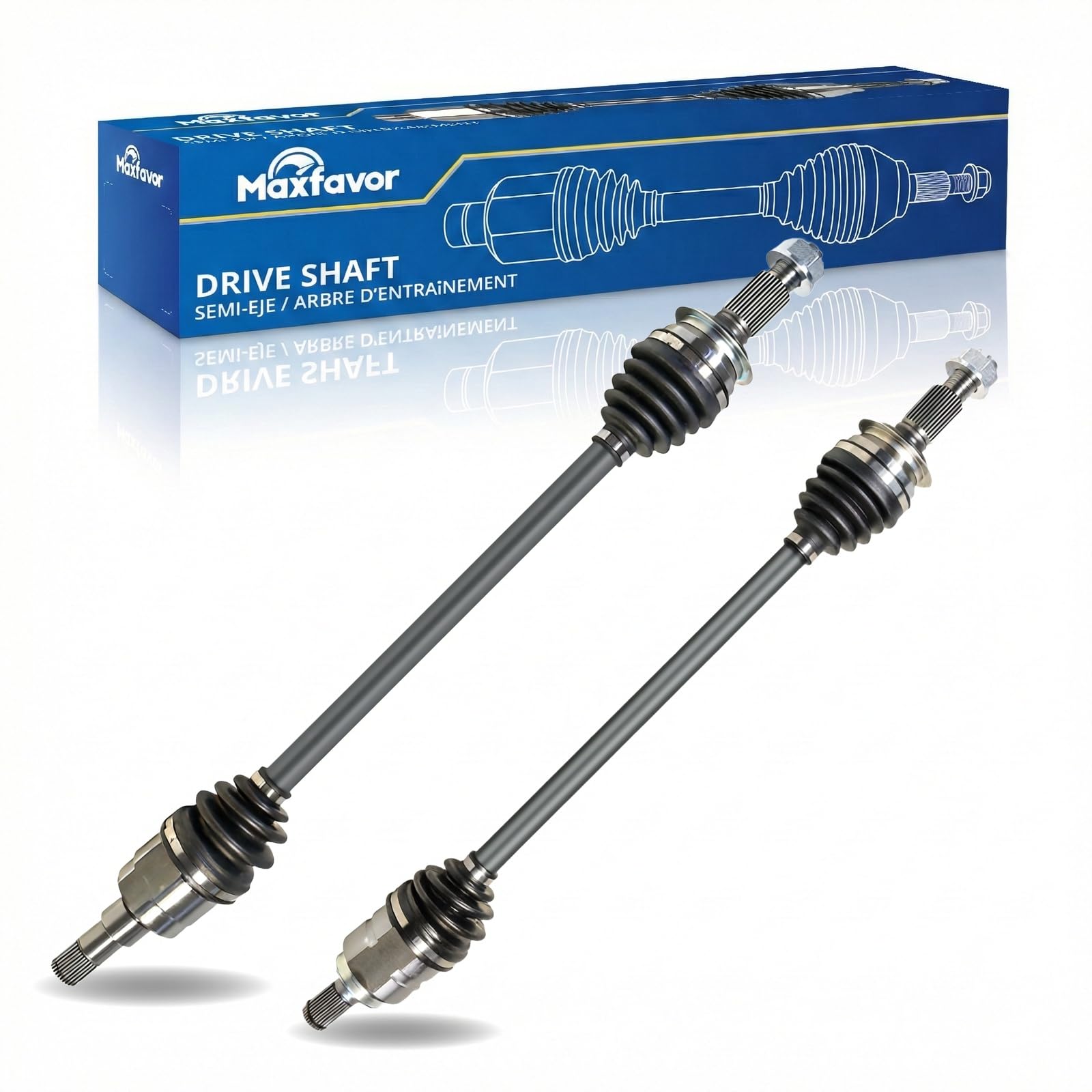 Maxfavor Pair (2) Driver and Passenger Side CV Axle Rear Shaft Assembly Rear 4WD Compatible with 2018 2019 2020 2021 2022 2023 Chevy Equinox & GMC Terrain, CV Axle Joint Shaft # NCV10115 NCV10257