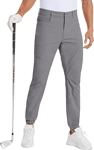 Miniatura 7 de PULI Pantalones deportivos de golf elásticos para hombre con 4 bolsillos, impermeables, ajustados, para senderismo, casual, viajes, trabajo, para