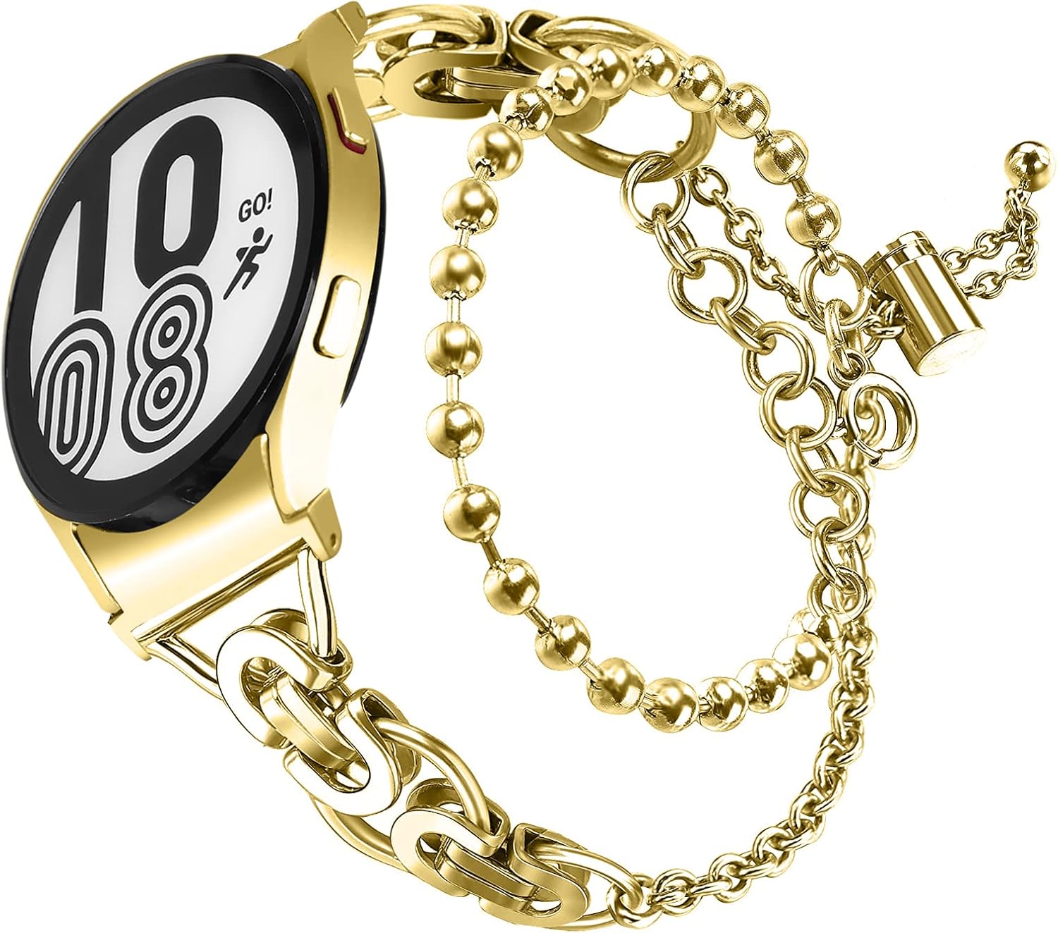 Galaxy Watch 4 Classic Bands 46 mm, 5.5"-8.0" Adjustable Wristband Women Stainless Steel Band Replacement Strap for Galaxy Watch 4 40mm 44mm/Watch 4 Classic 42mm 46mm (Y03)