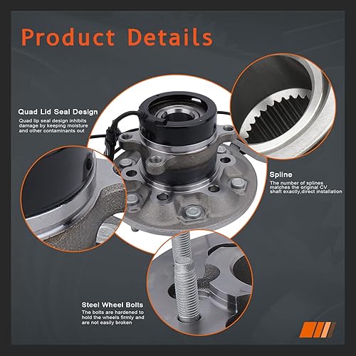 Miniatura 4 de DRIVESTAR 4WD Rodamiento de rueda delantera derecha y conjunto de cubo compatible con Chevrolet Colorado GMC Canyon 2006 Isuzu i-350 07-08 Isuzu