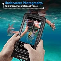 Vista 4 de Marine Series - Funda de protección flotante IP68 a prueba de agua (tamaño regular) para iPhone 13 12 11 Pro Max Mini con cordón desmontable