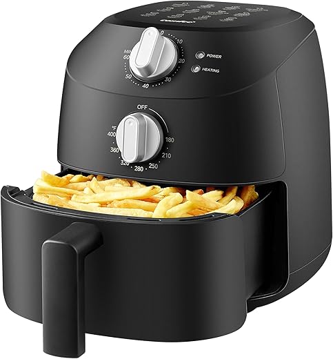 COMFEE' Compact 2.1 Quart Air Fryer with 12 Menu Options, Adjustable Timer & Temperature Control 180-400 degrees F, Dishwasher-Safe Nonstick Fry...