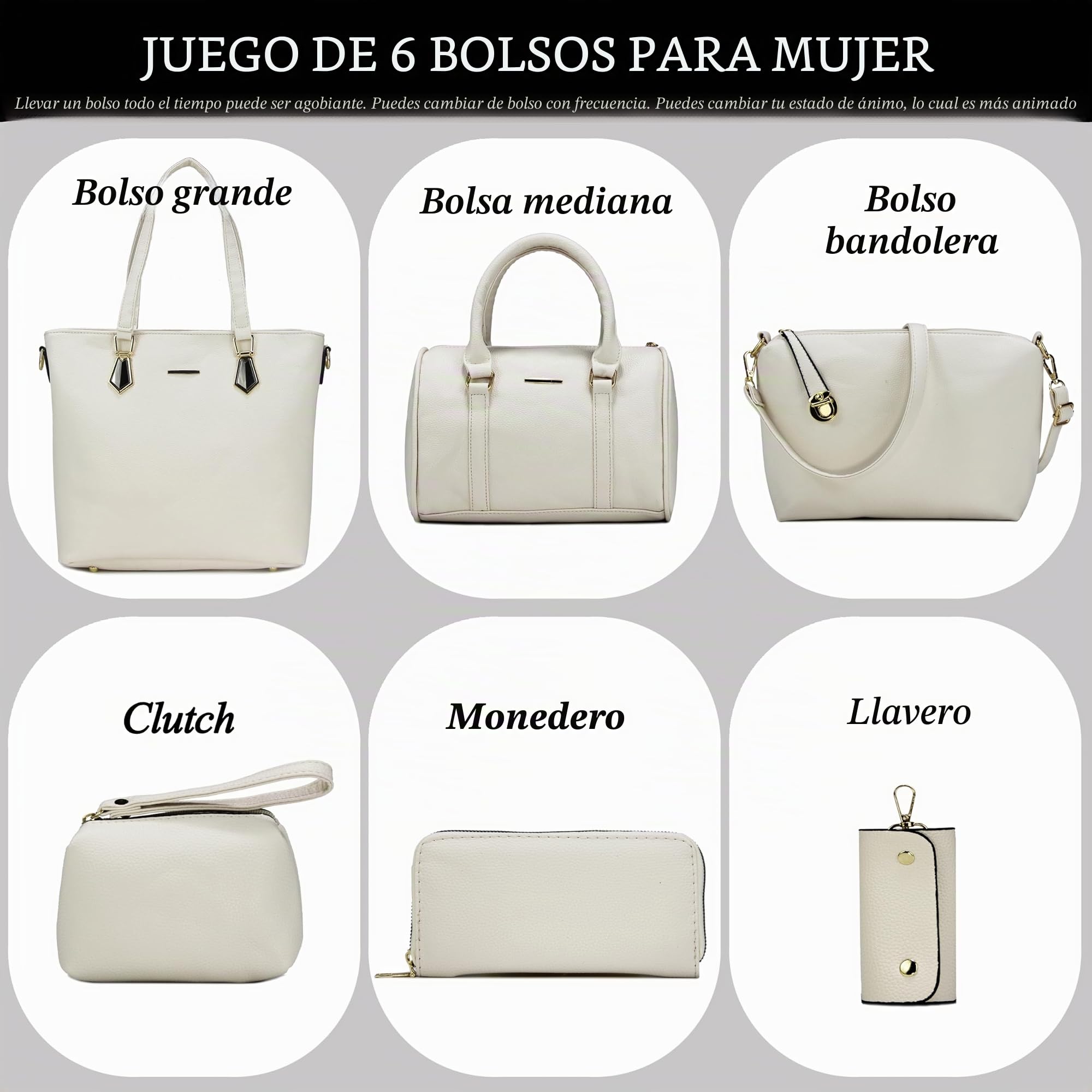 2E-youth Purses and Handbags Set, Tote Bag Bandolera Bolso Mujer, Large