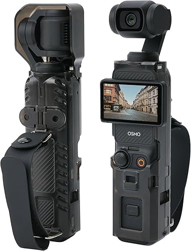 RCGEEK Funda protectora para DJI Osmo Pocket 3, funda de transporte de viaje rígida portátil con almacenamiento seguro, incluye rueda de control y