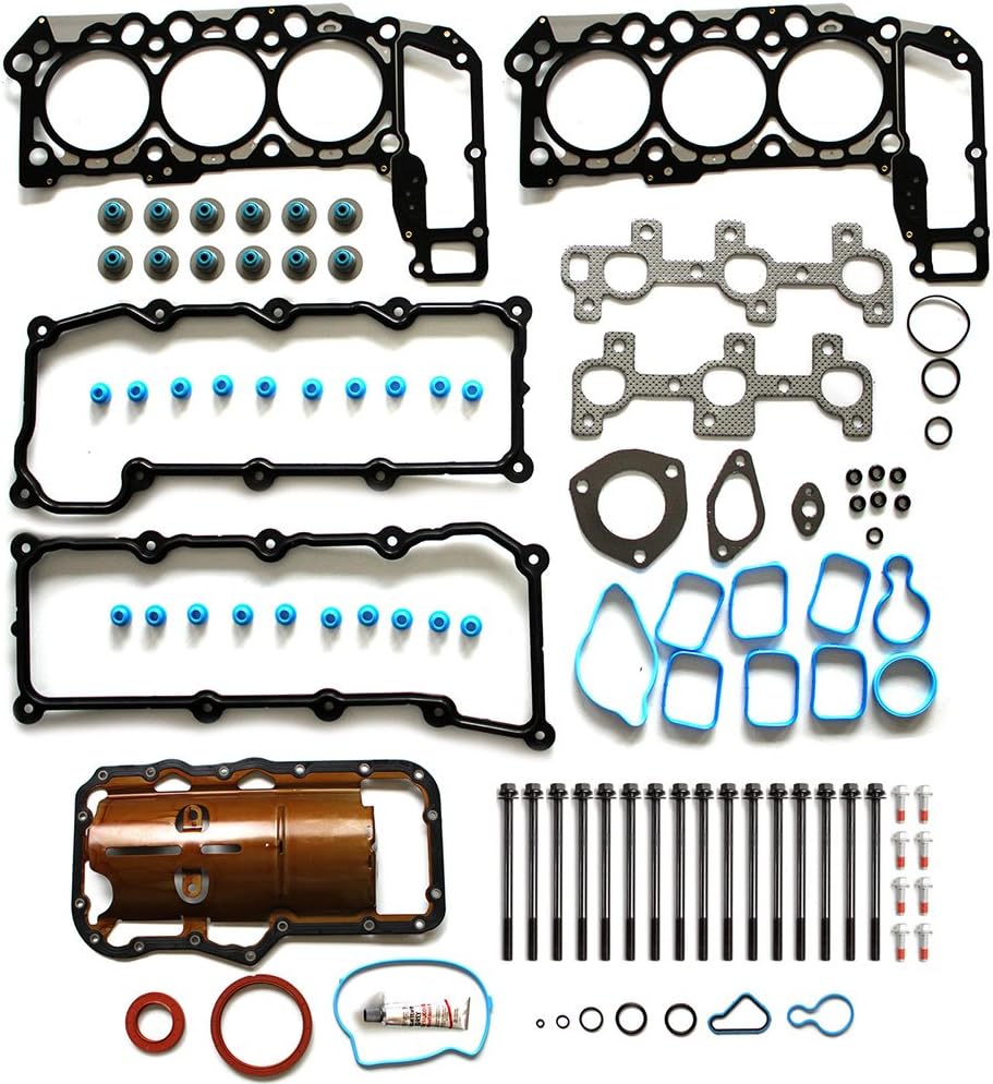 ECCPP Full Head Gasket Set with Bolts for 2002–2005 Dodge Dakota / Jeep Liberty 3.7L