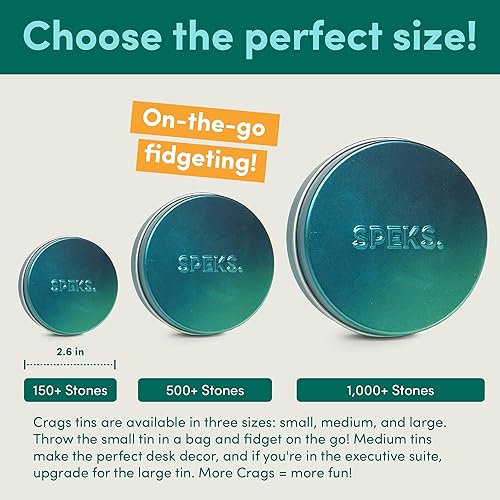 Miniatura 31 de Speks Original Crags - Masilla de ferrita Más de 500 piedras de ferrita en una lata, juguete antiestrés para aliviar el estrés, juguete sensorial
