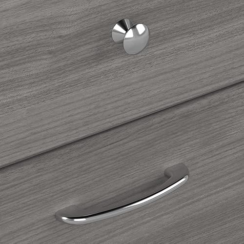 Miniatura 7 de Bush Furniture Cabot Collection Escritorios para oficina en casa con almacenamiento y herrajes cromados, elegante mesa de computadora con cajones,