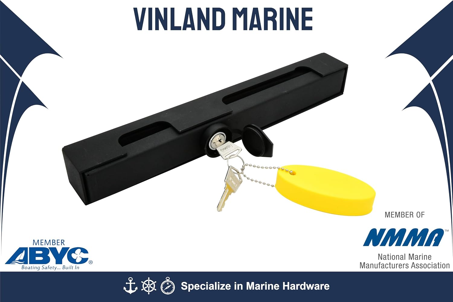Vinland Marine Stainless Steel Matte Black Outboard Motor Lock Bar 12" long, trolling motor lock, small outboard motor lock, boat motor lock, outboard lock, outboard engine lock