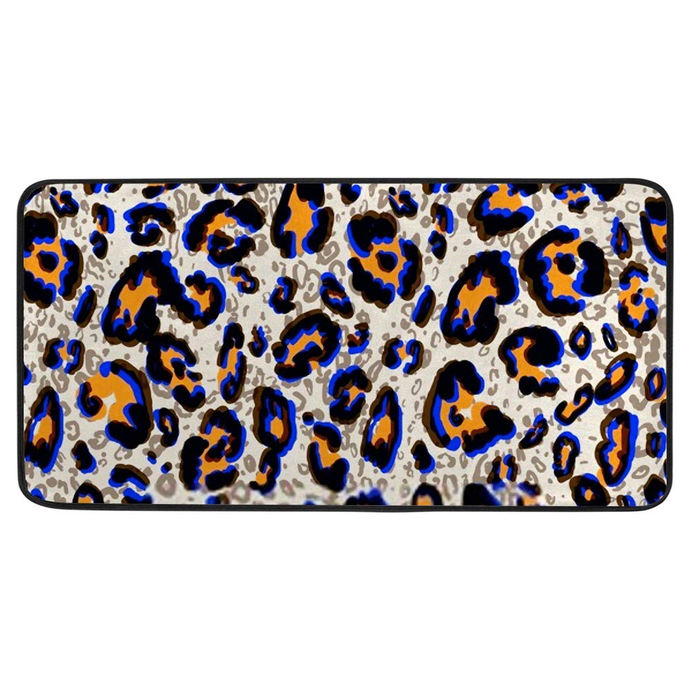 Tapis de cuisine léopard CHEHONG 39x20 inch en polyester antidérapant