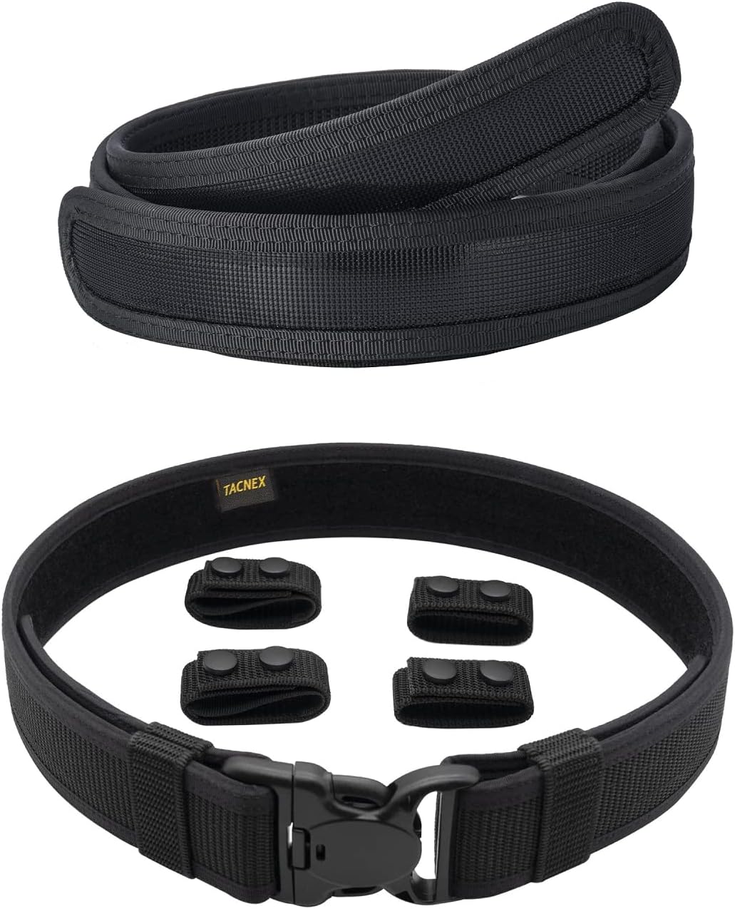 2.25" Duty Belts with Loop Liner 4 Keepers + 1.5" Inner Belt with Hook Liner M(30"-34")