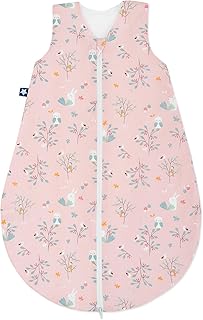 Julius Zöllner Baby Sommerschlafsack aus 100% Baumwolle, Größe 70 , 6-12 Monate, Standard 100 by OEKO-TEX, made in Germany, Rosalie