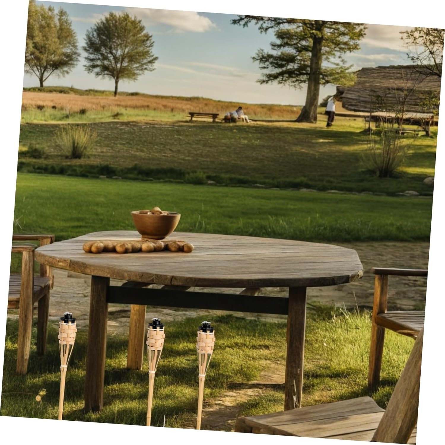 4pcs Woven Garden Torches Windproof Outdoor Oil Lamps for Reliable Illumination at Weddings Festivals and Summer Parties Low Smoke Emission for Lighting