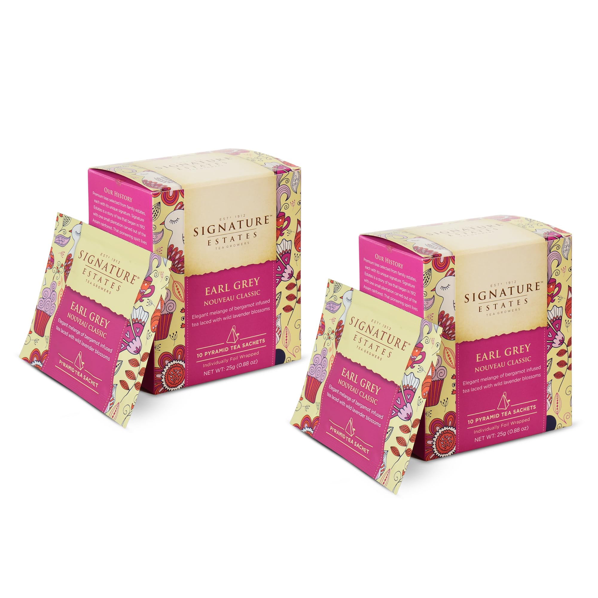 Signature Estates Earl Grey Nouveau Classic | Premium Earl Grey Tea | Bergamot & Lavender Black Tea | Classic Flavoured Black Tea | EarlGrey Tea Bags | 20 Tea Bags (Pack of 2)-image-5