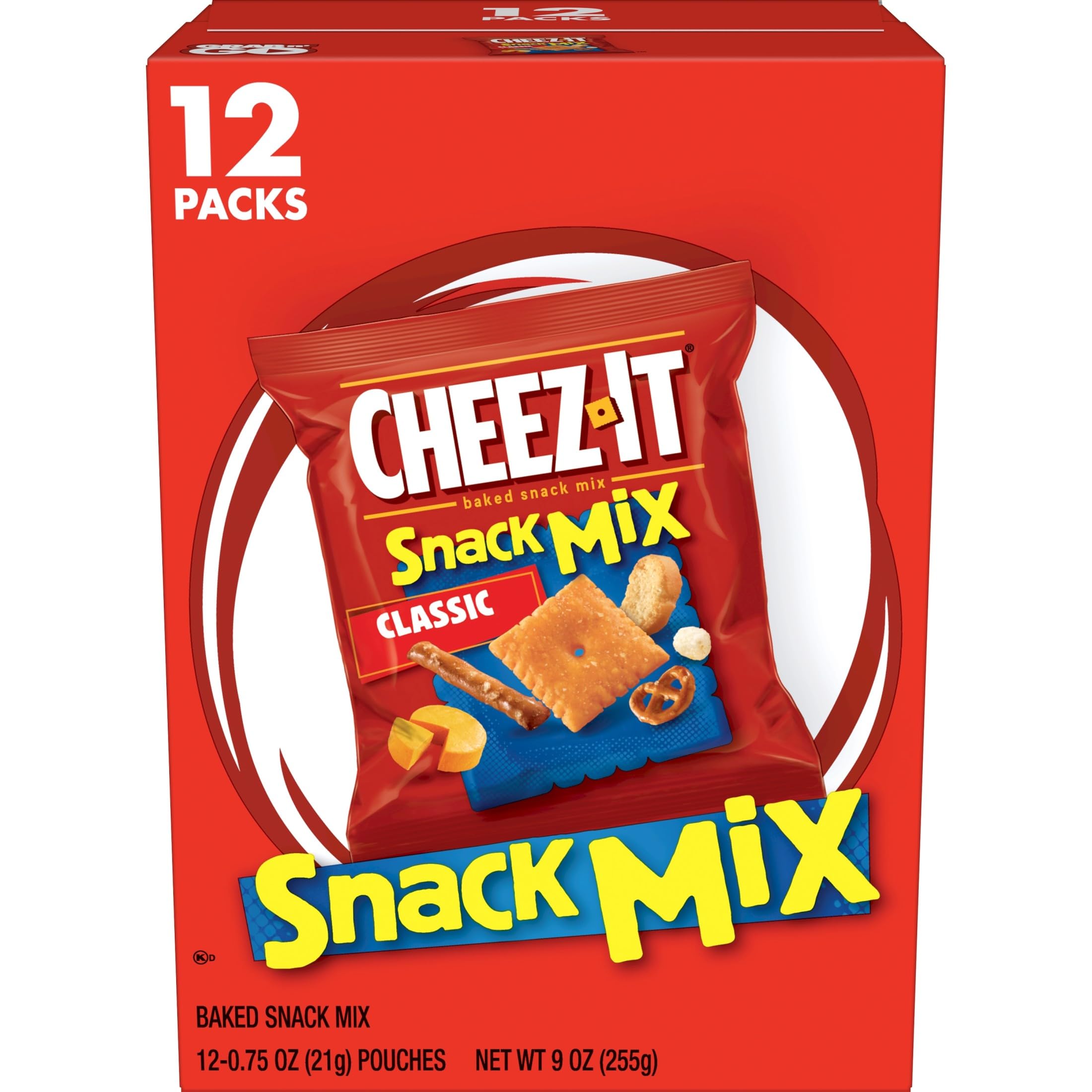 Snack Mix, Office and Kids Snacks, Classic, 9oz Box (12 Packs)
