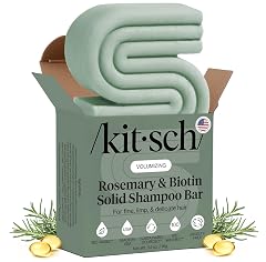 Kitsch Rosemary Biotin Shampoo Bar - For Hair Growth Strengthening Thickening Volumizing Shampoo for Women and Men -