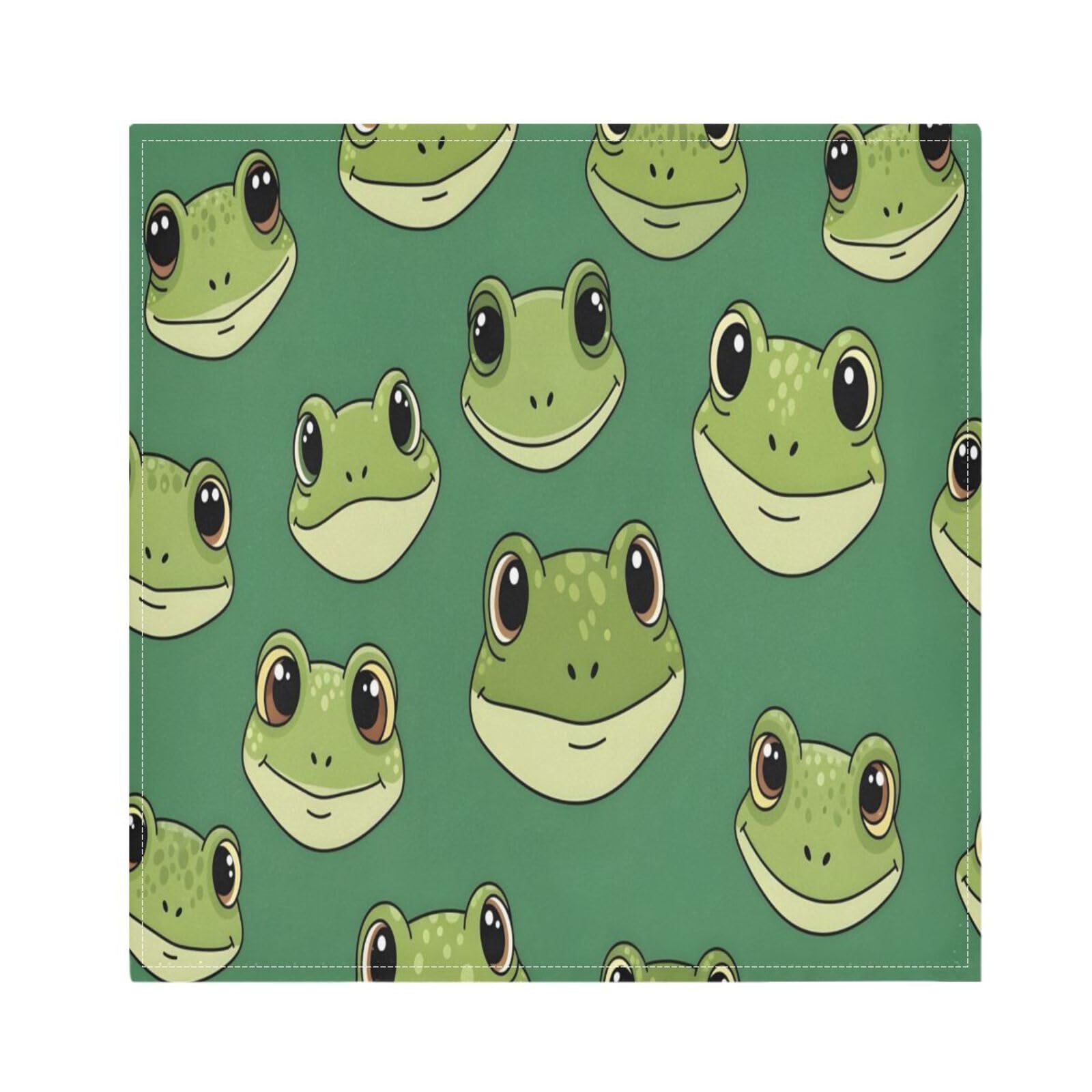 Ttgoth Frogs Cloth Napkin Set of 4 Washable & Reusable Dinner Napkins for Dining Table, Banquets, Wedding, Party, 50x50 cm