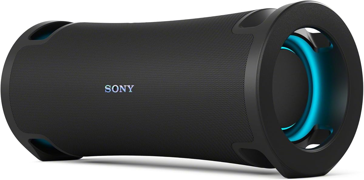 Sony ULT Field 7 Wireless Bluetooth Portable Waterproof Party Speaker Black | 30 Hr Battery, IP67 Waterproof, Dustproof, Mic/Guitar inputs, Echo and Key Controls, Party Lights, 2 Enhanced Bass Modes