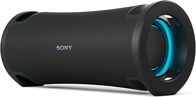 Sony ULT Field 7 Wireless Bluetooth Portable Waterproof Party Speaker Black | 30 Hr Battery, IP67 Waterproof, Dustproof, Mic/Guitar inputs, Echo and Key Controls, Party Lights, 2 Enhanced Bass Modes