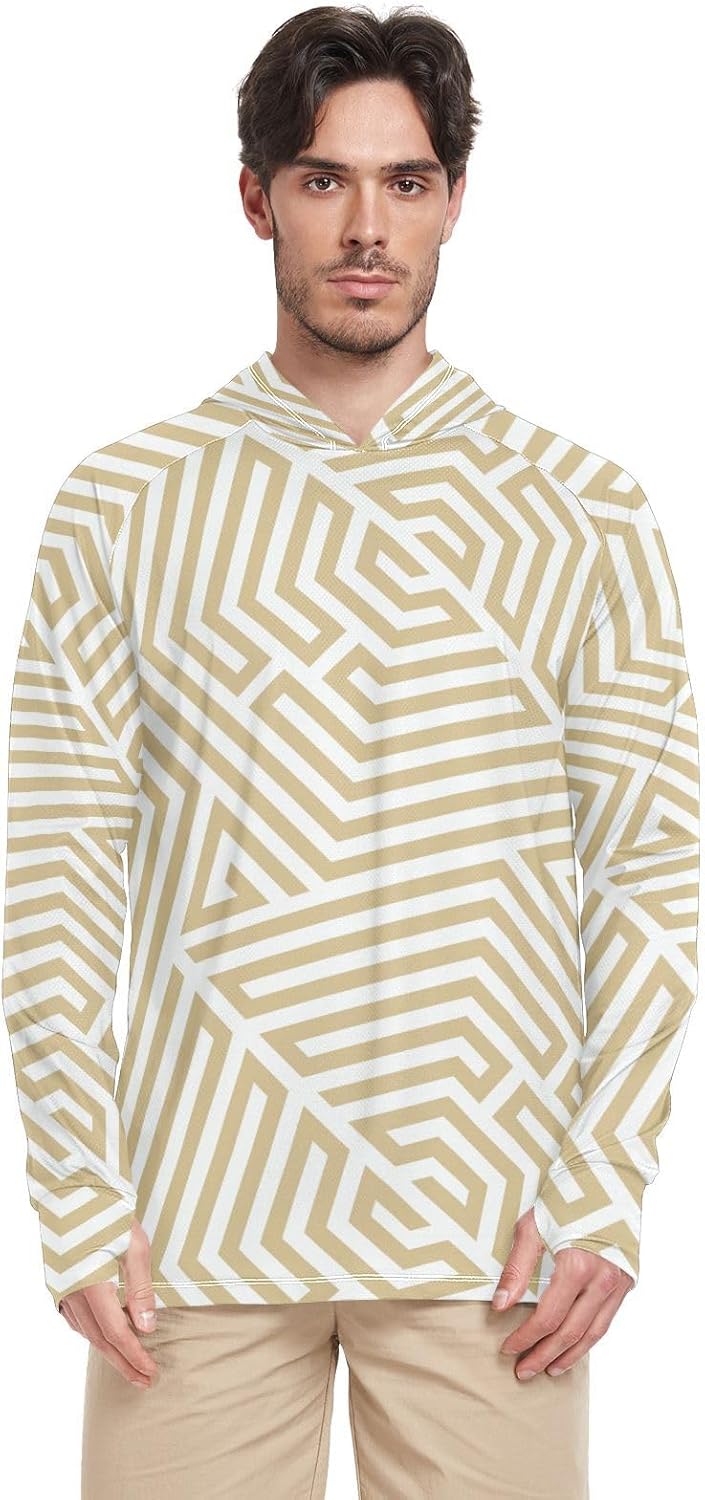 Mens Sun Shirts UPF 50+ Protection Hoodie Shirt Lightweight SPF UV Long Sleeve Cooling Shirt
